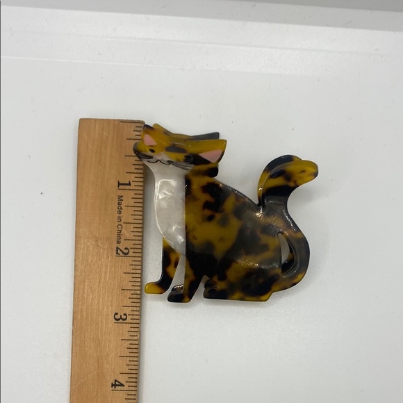 Tortoise Shell Kitty Cat Hair Clip - Picture 7 of 11